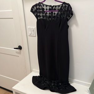 Aidan mattox black dress size 8